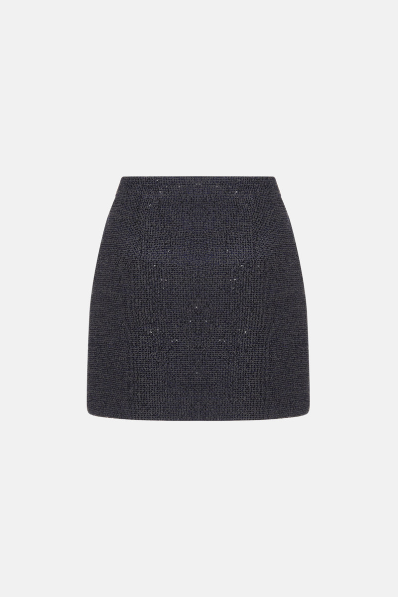 SEQUIN TWEED MINI SKIRT 2