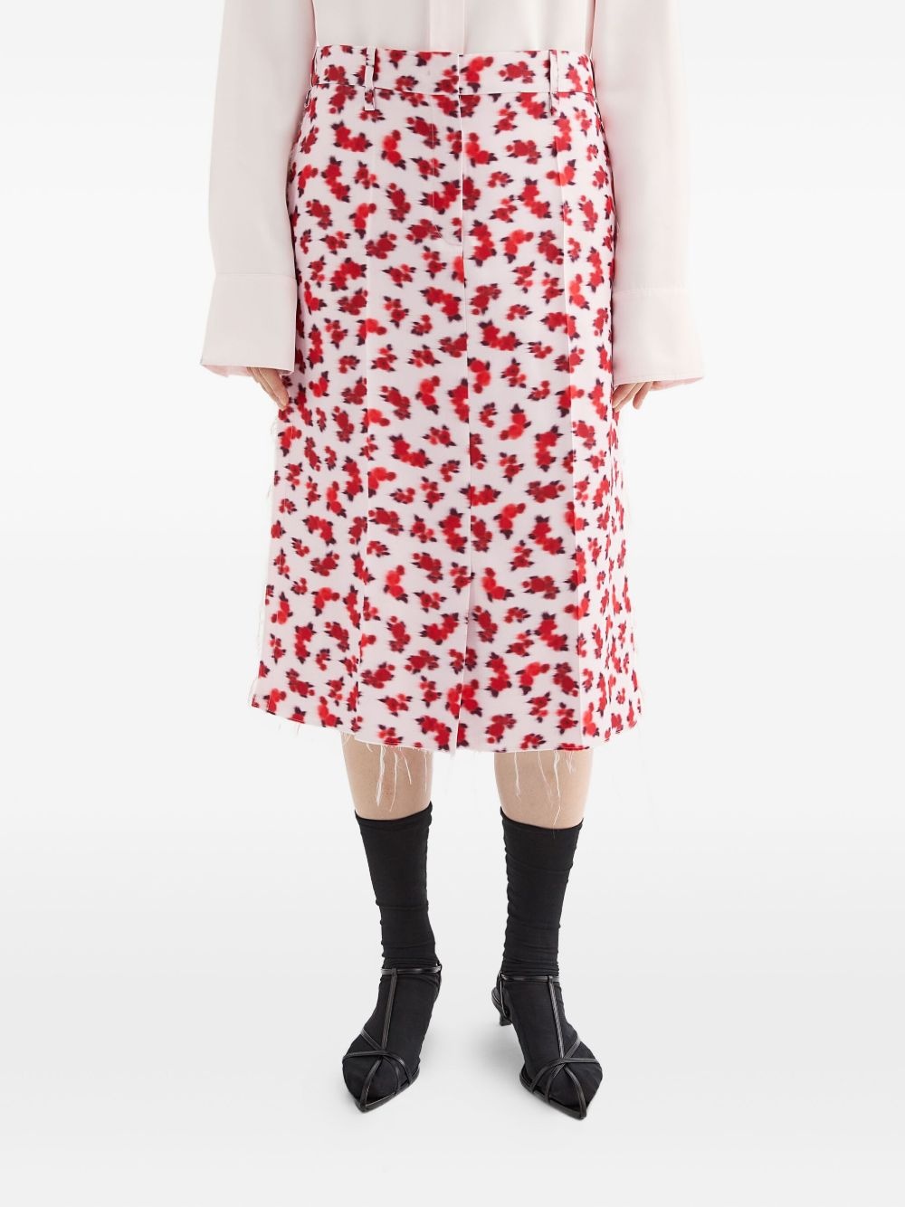 floral-print midi skirt - 3