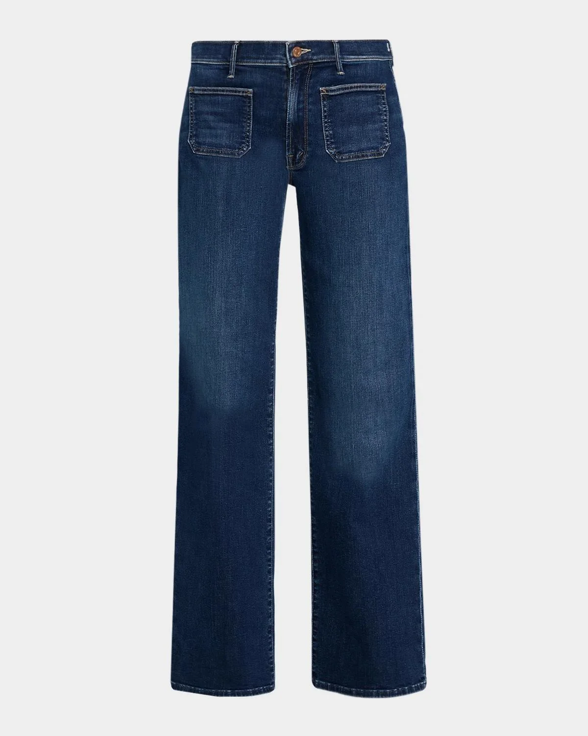 The Patch Pocket Mid-Rise Maven Sneak Jeans - 1