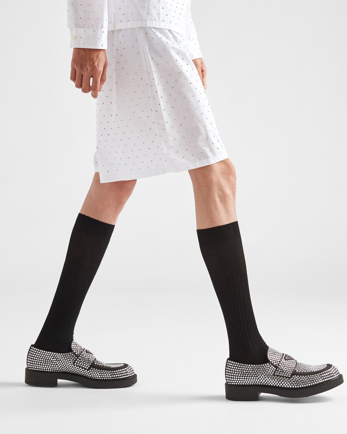 Studded cotton Bermudas - 3