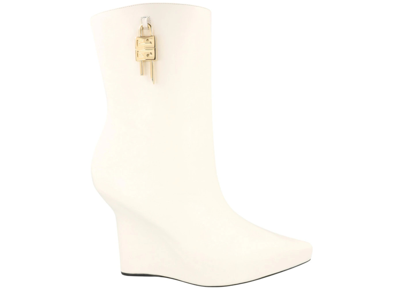 Givenchy G-Lock Leather Wedge Boots Ivory (Women's) - 1