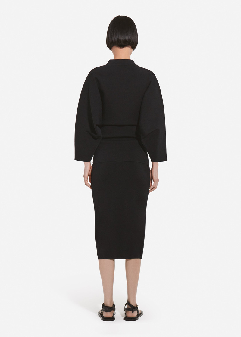 Collared Zipper Polo Top in Viscose 5