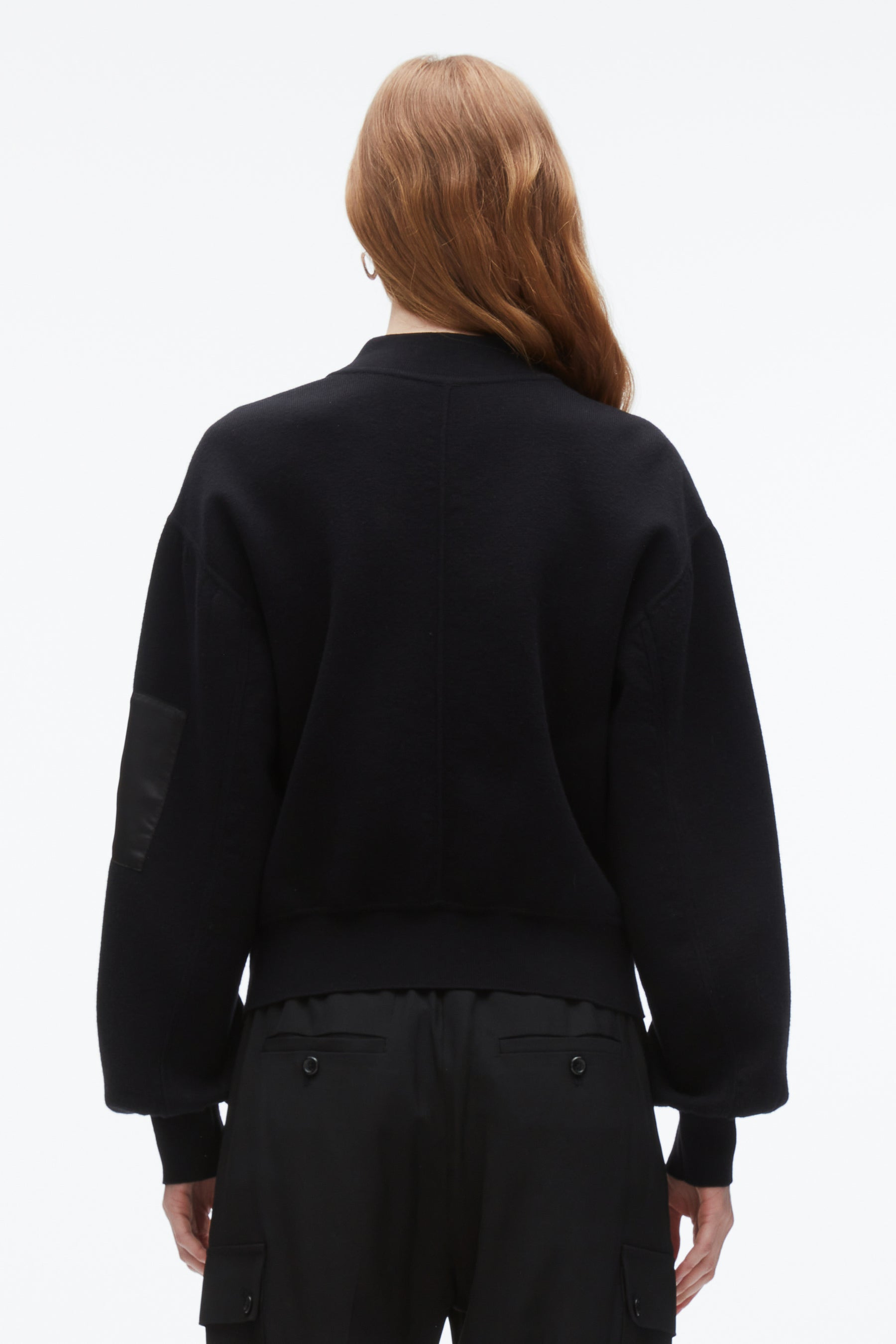 Knit Layered Bomber Jacket - 5