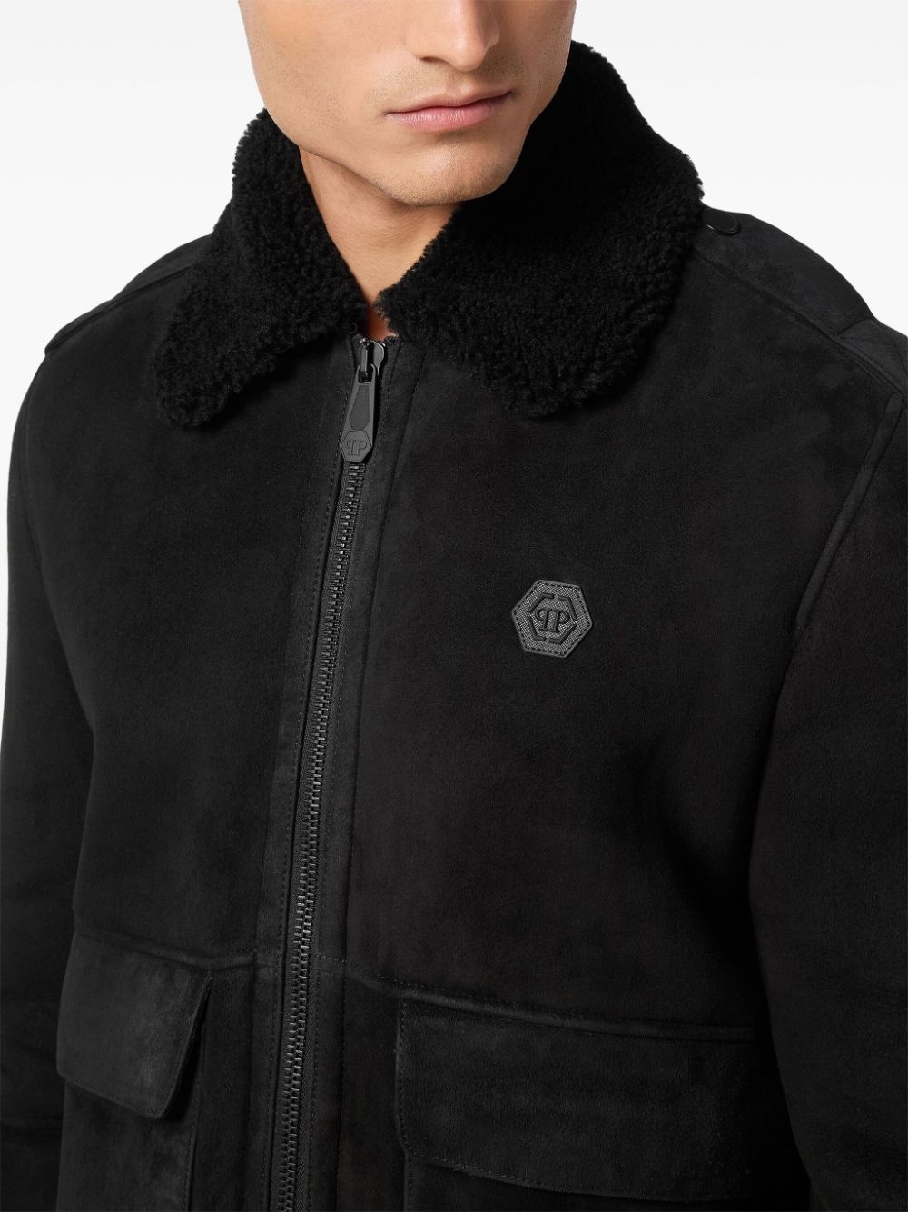 logo-patch jacket - 5