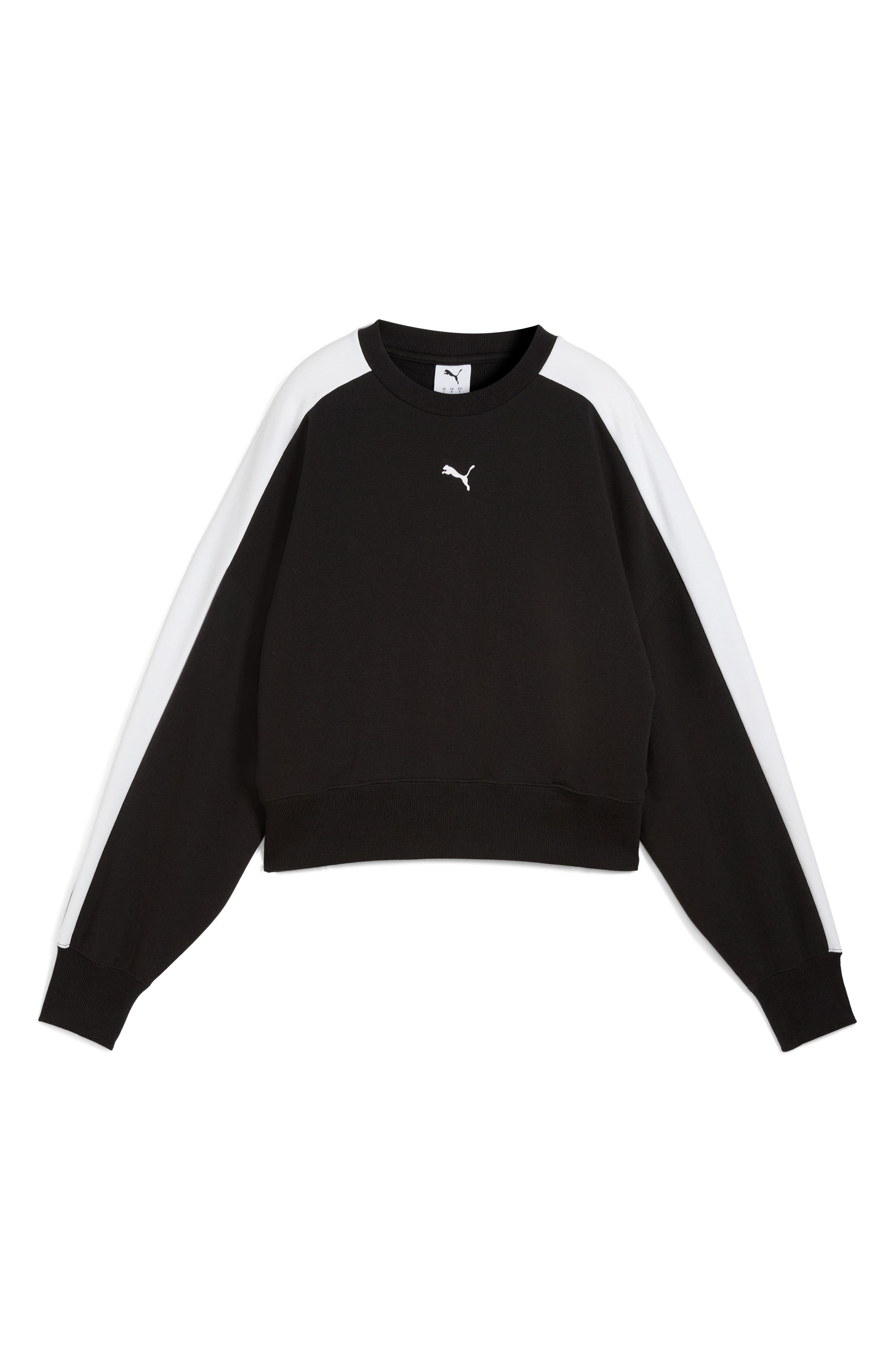 PUMA T7 Oversize Crewneck Sweatshirt in Puma Black at Nordstrom - 3