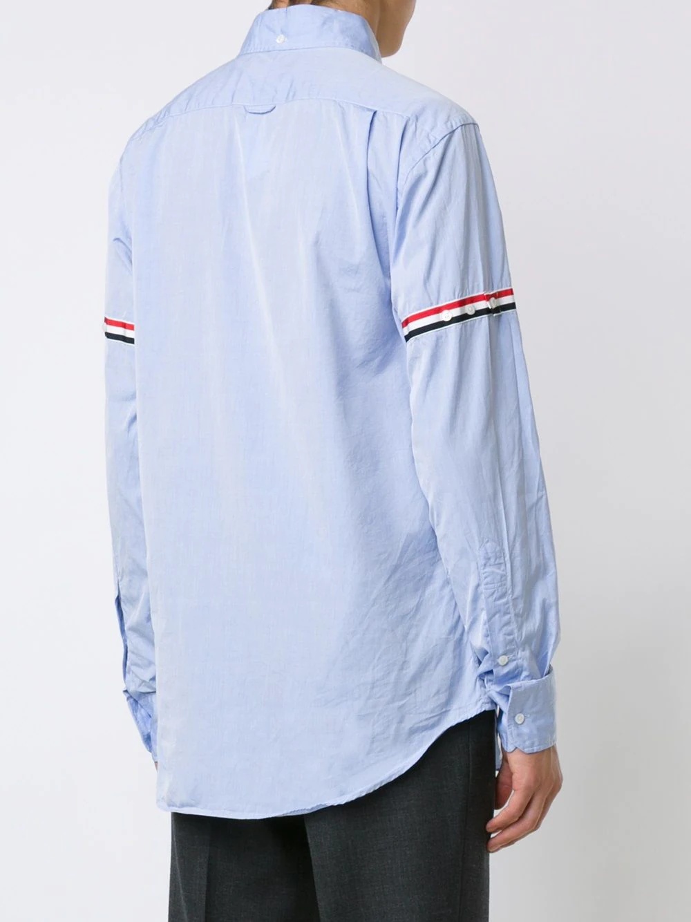 striped-detail long-sleeved shirt - 4