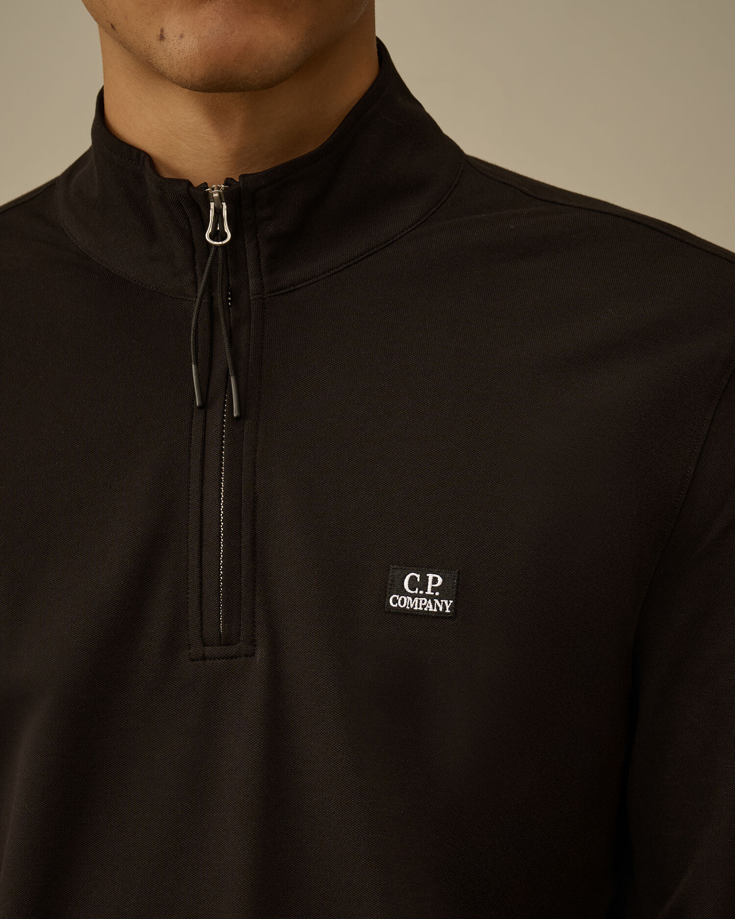 Stretch Piquet Half Zip Long Sleeve Polo - 5