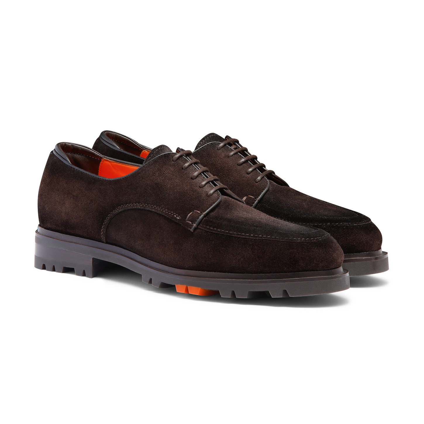 Men's dark brown suede Derby shoe - 3