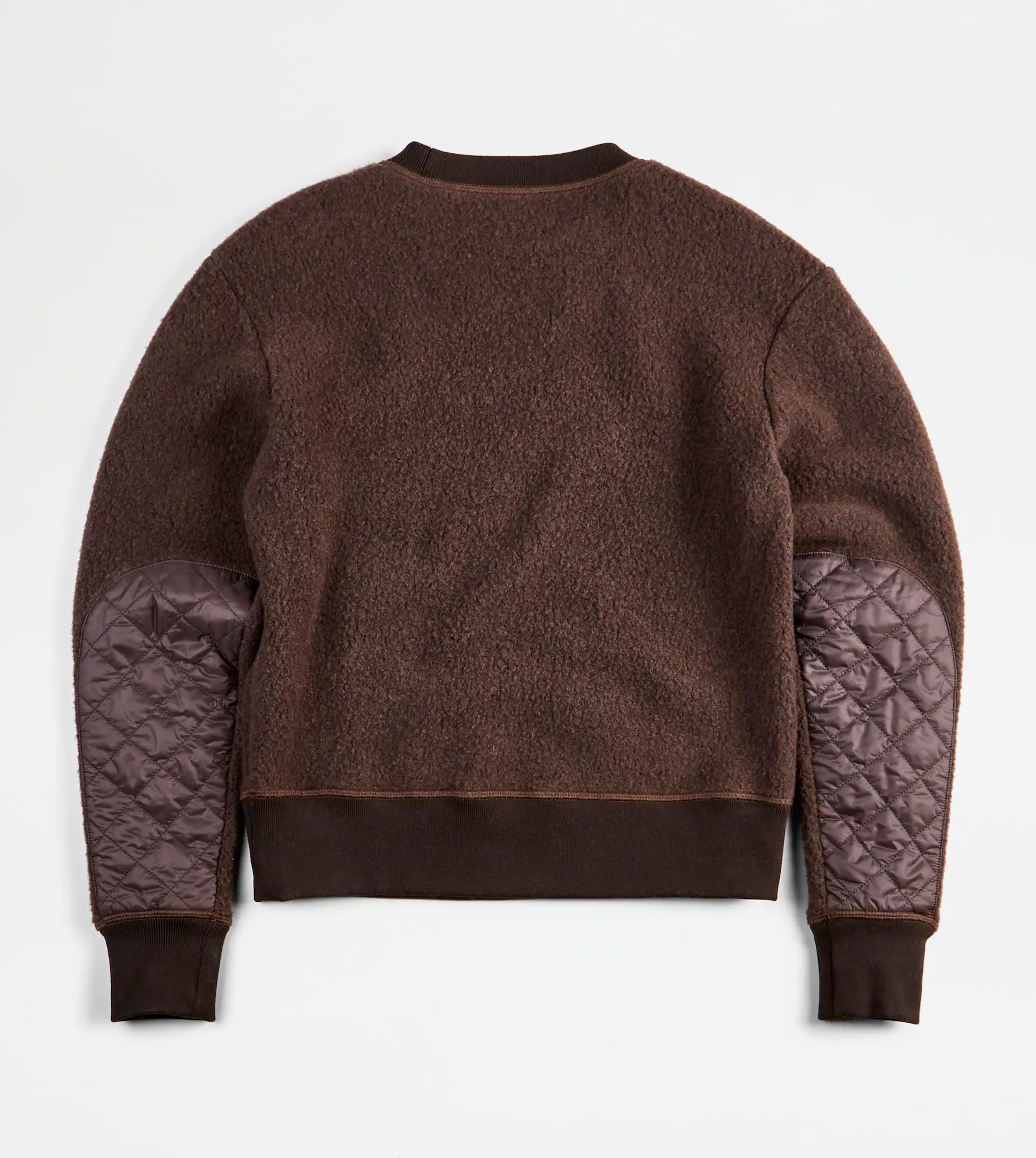 TOD'S CASHMERE BLEND SWEATSHIRT - BROWN - 3