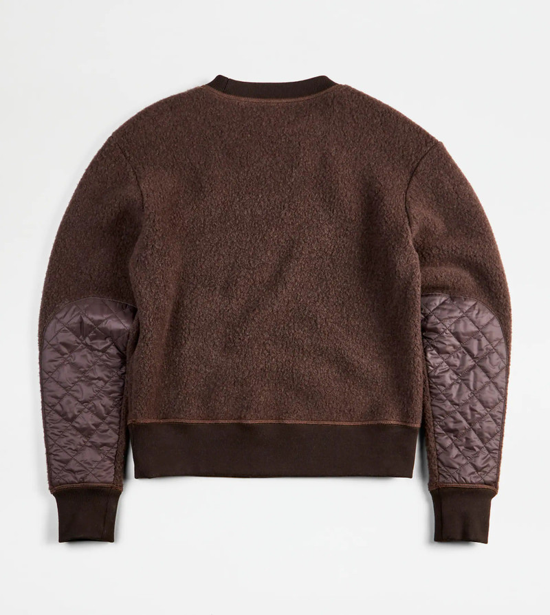 Tod's TOD'S CASHMERE BLEND SWEATSHIRT - BROWN outlook
