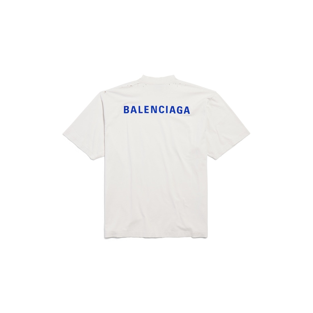 Balenciaga Back T-shirt Medium Fit in Dirty White/blue - 7
