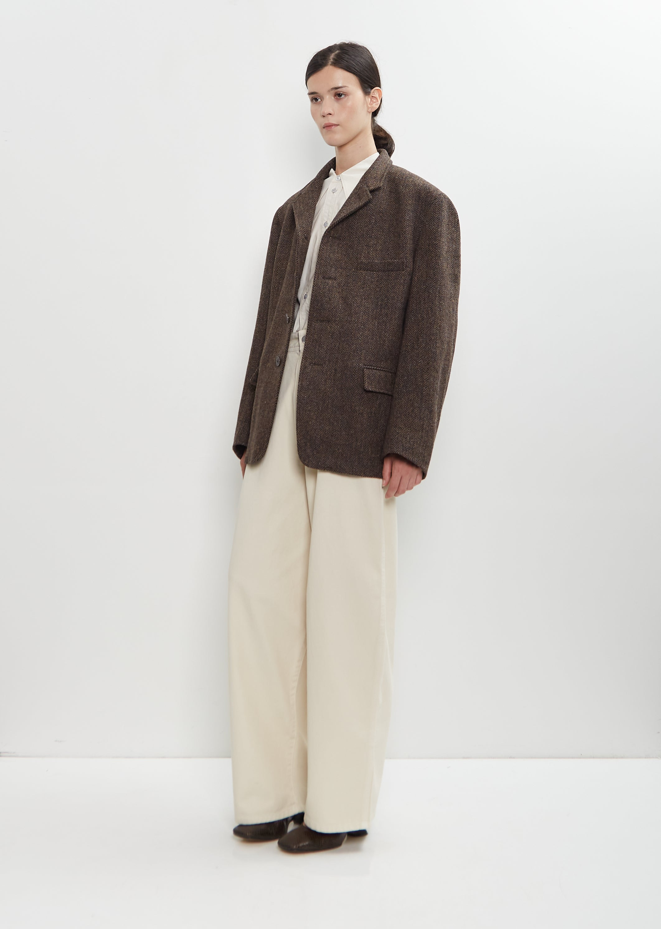 Harris Tweed Boxy Tailored Jacket - 4