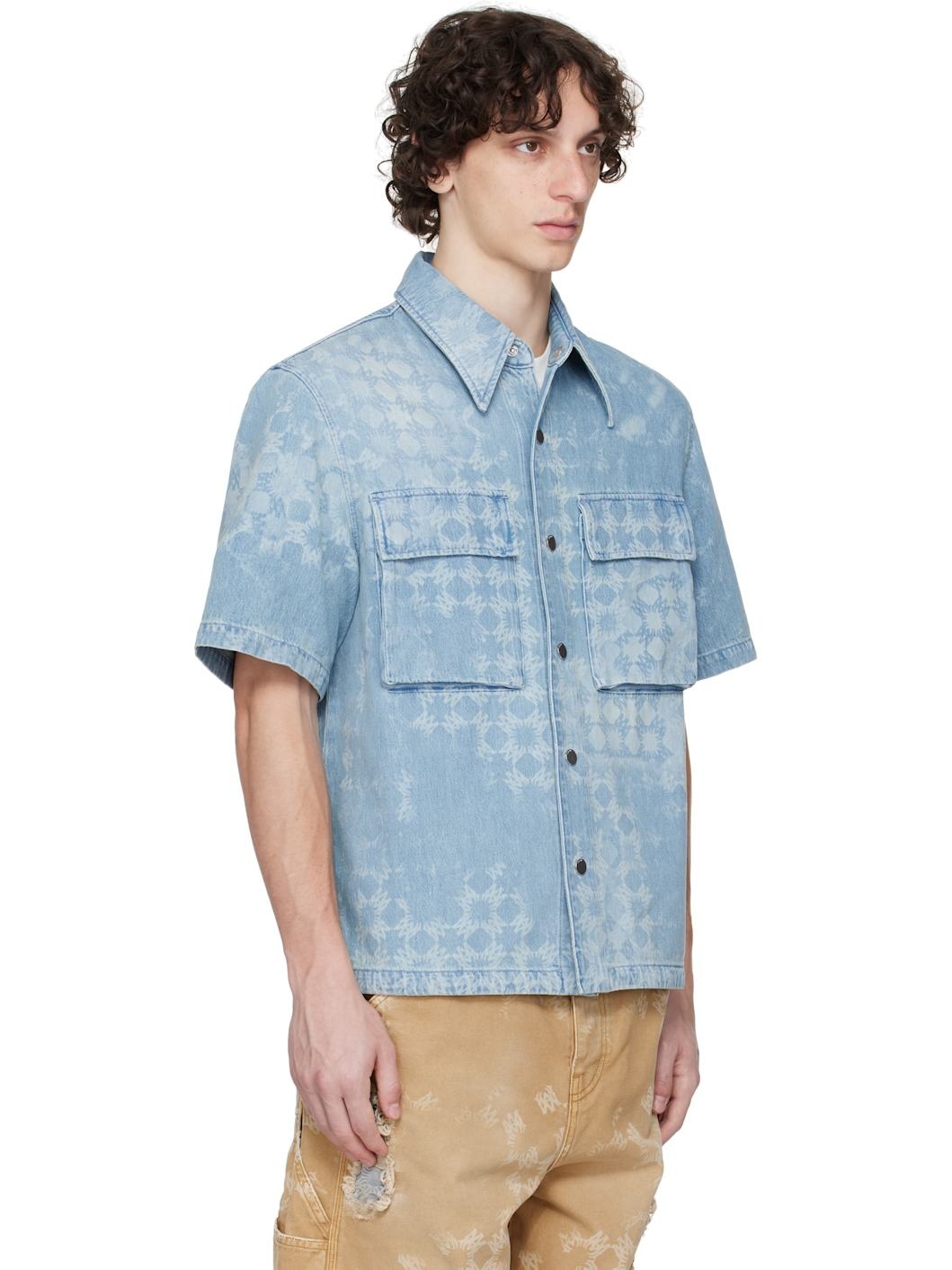 Blue MA Quad Denim Shirt - 2