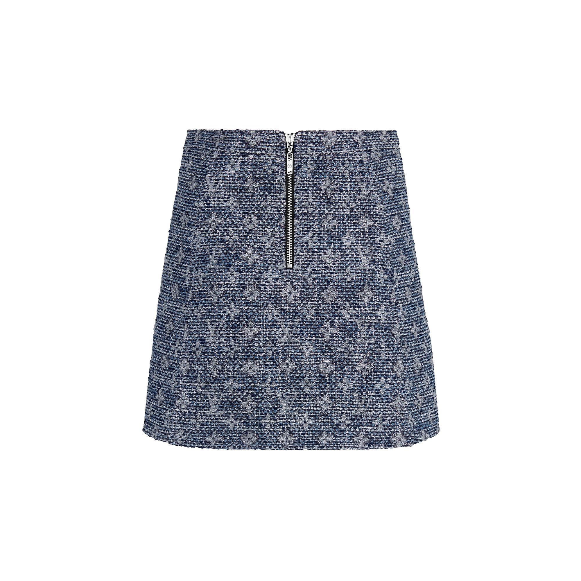 Monogram lurex tweed A-Line Mini Skirt - 3