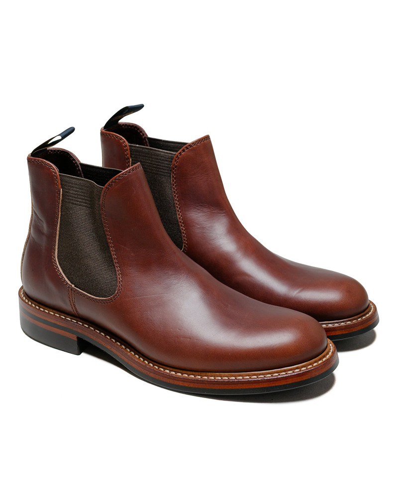 JOHN LOFGREN Chelsea Boots Horween CXL Timber outlook
