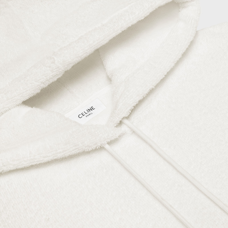loose celine hoodie in terry cotton 3