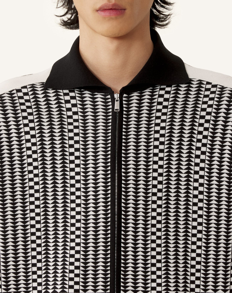 ZIP JACKET IN SILK AND COTTON JACQUARD 5