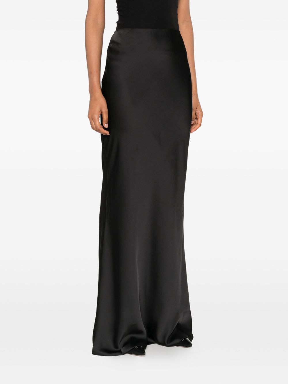 satin-finish midi skirt - 3