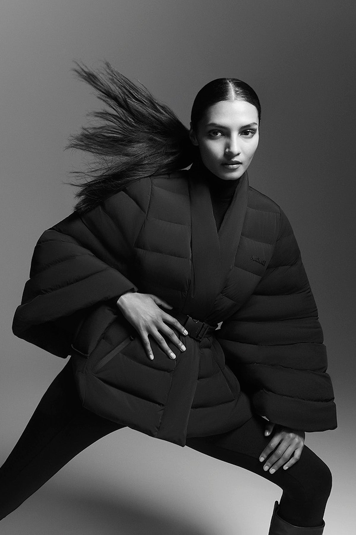 JULIETA-CITY Light down wrap coat - 2