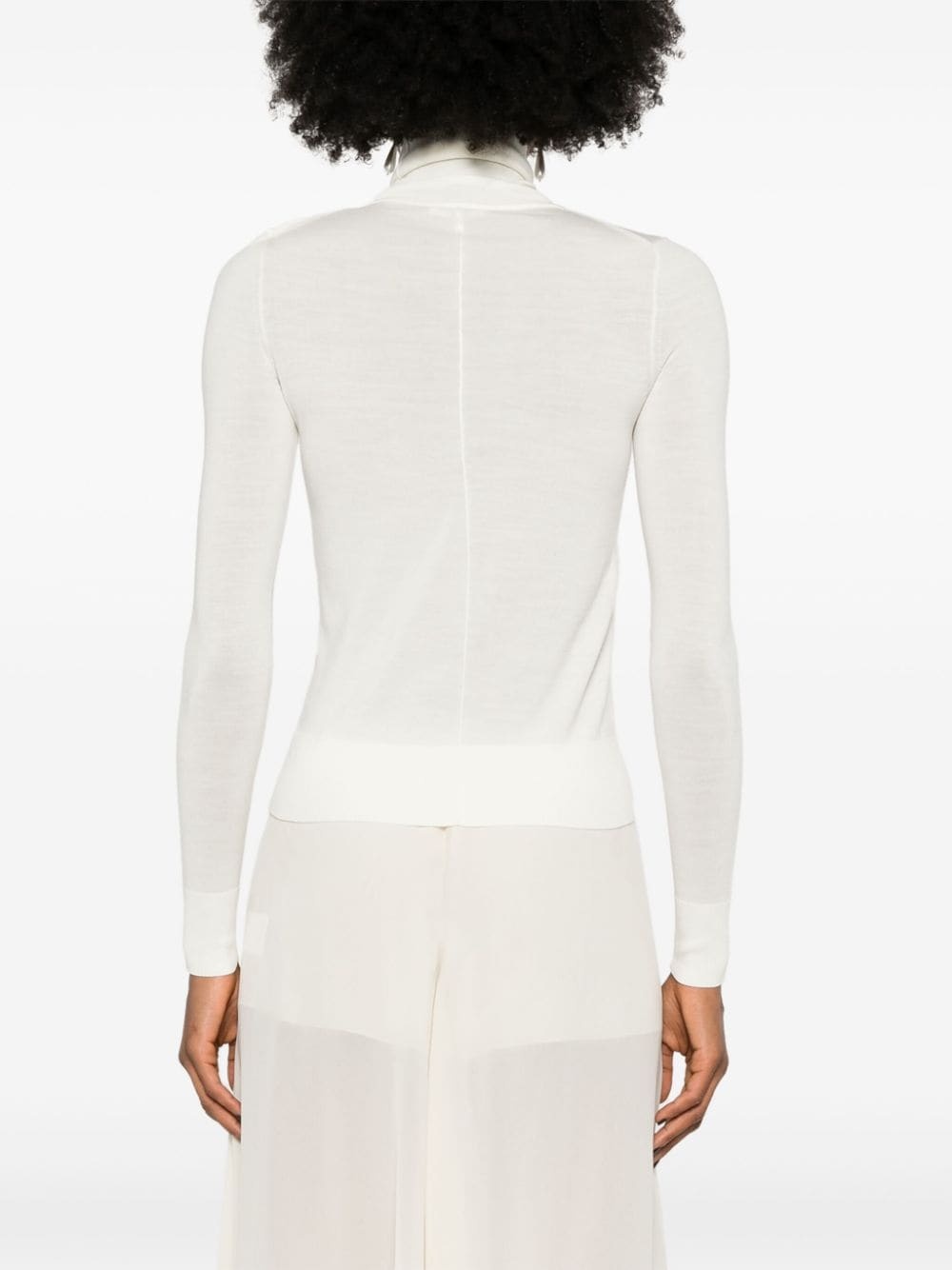 logo-embroidered roll-neck jumper - 4