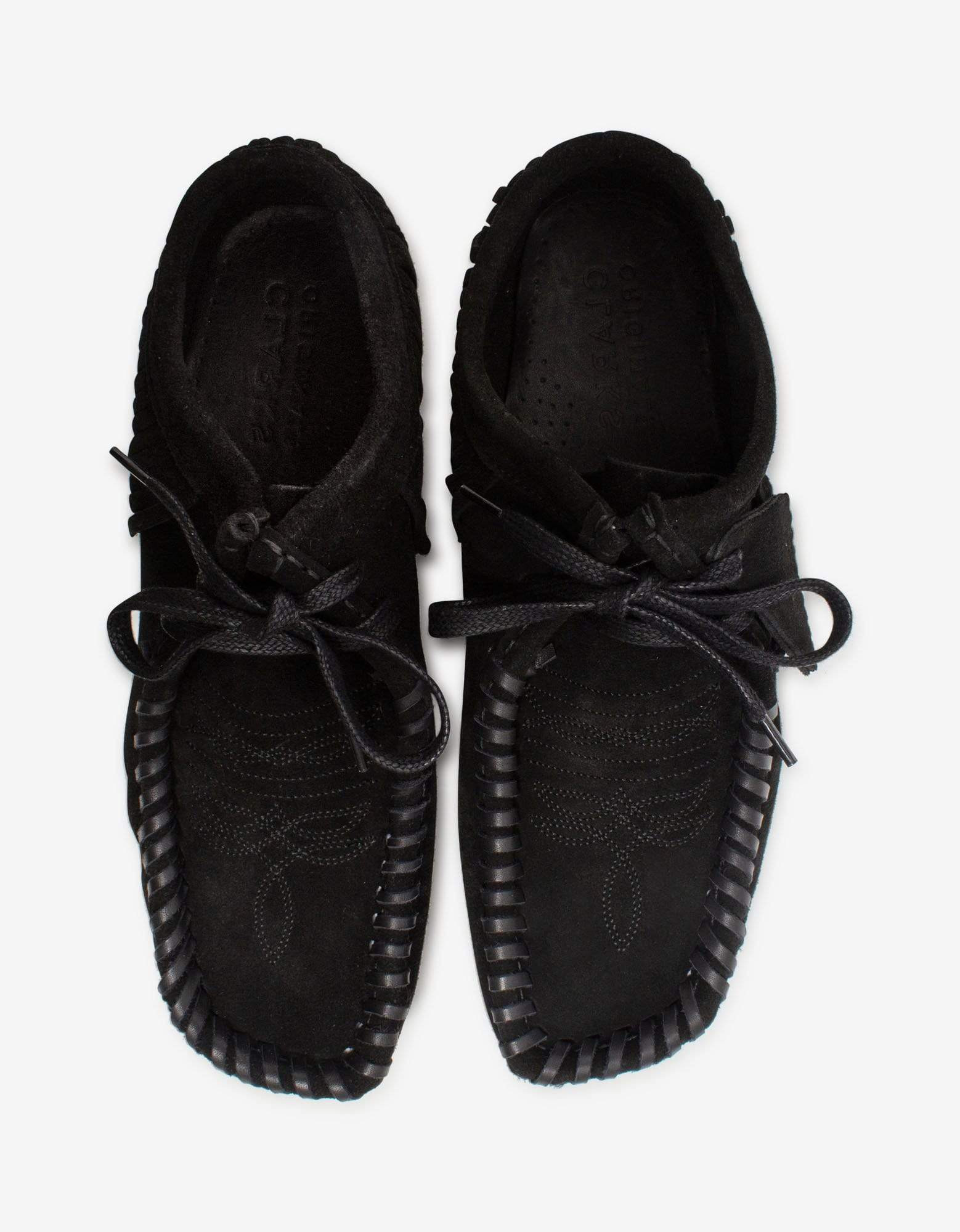 Palm Angels x Clarks Black Suede Fringed Wallabee Shoes - 5