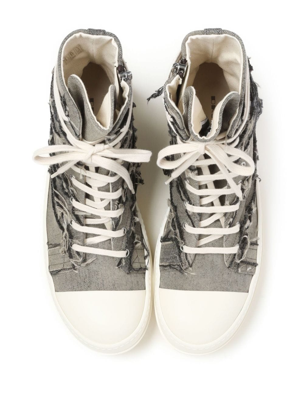 Luxor Slashed frayed-trim sneakers - 4