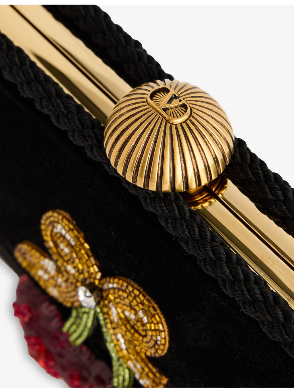 Embellished Carry Secrets Velvet Clutch Bag - 4