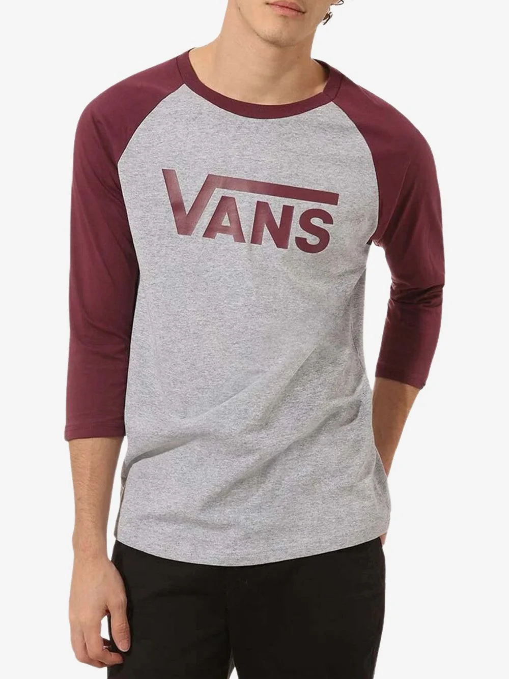 Classic Heather logo-print raglan-sleeve T-shirt - 1