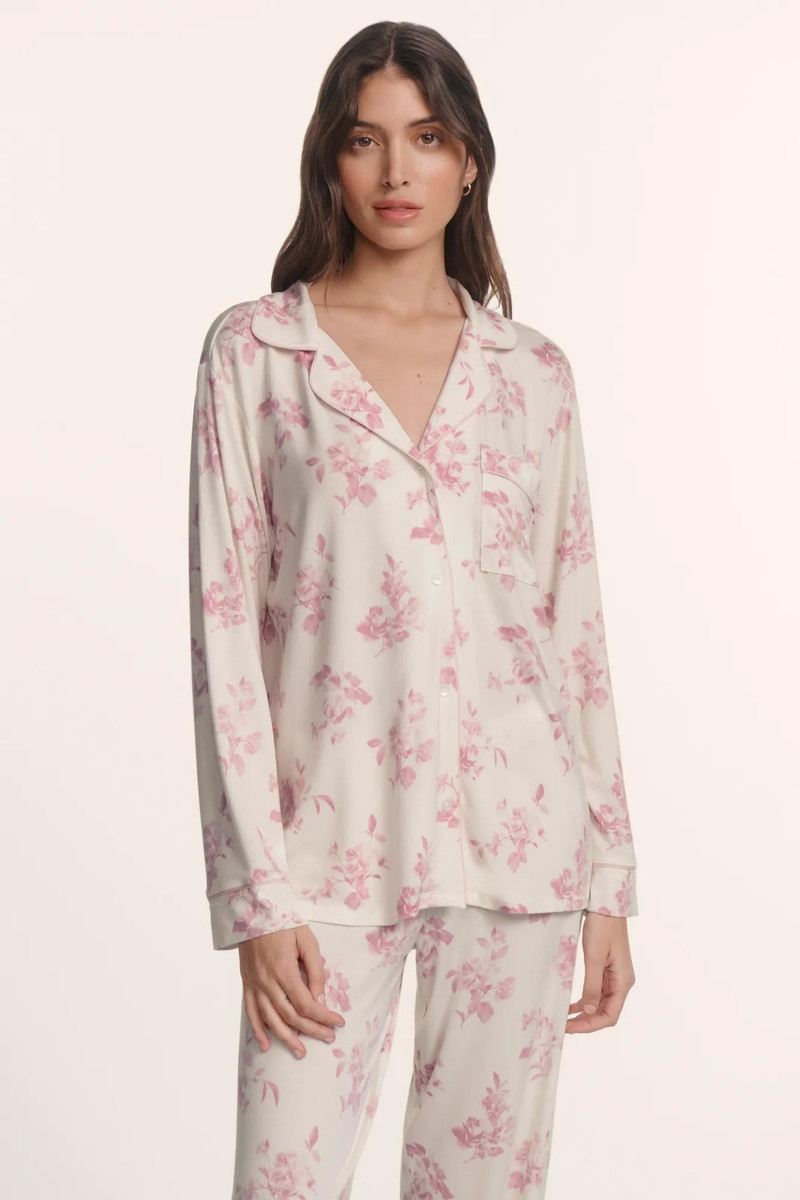 eberjey Gisele Printed TENCEL™ Modal Long PJ Set outlook