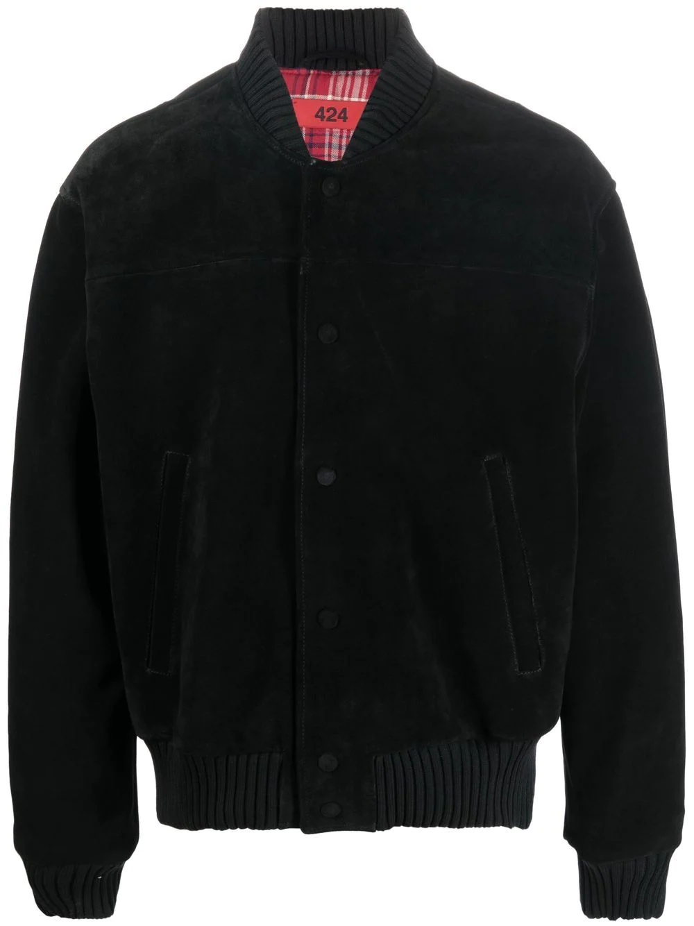 brushed-effect bomber jacket - 1