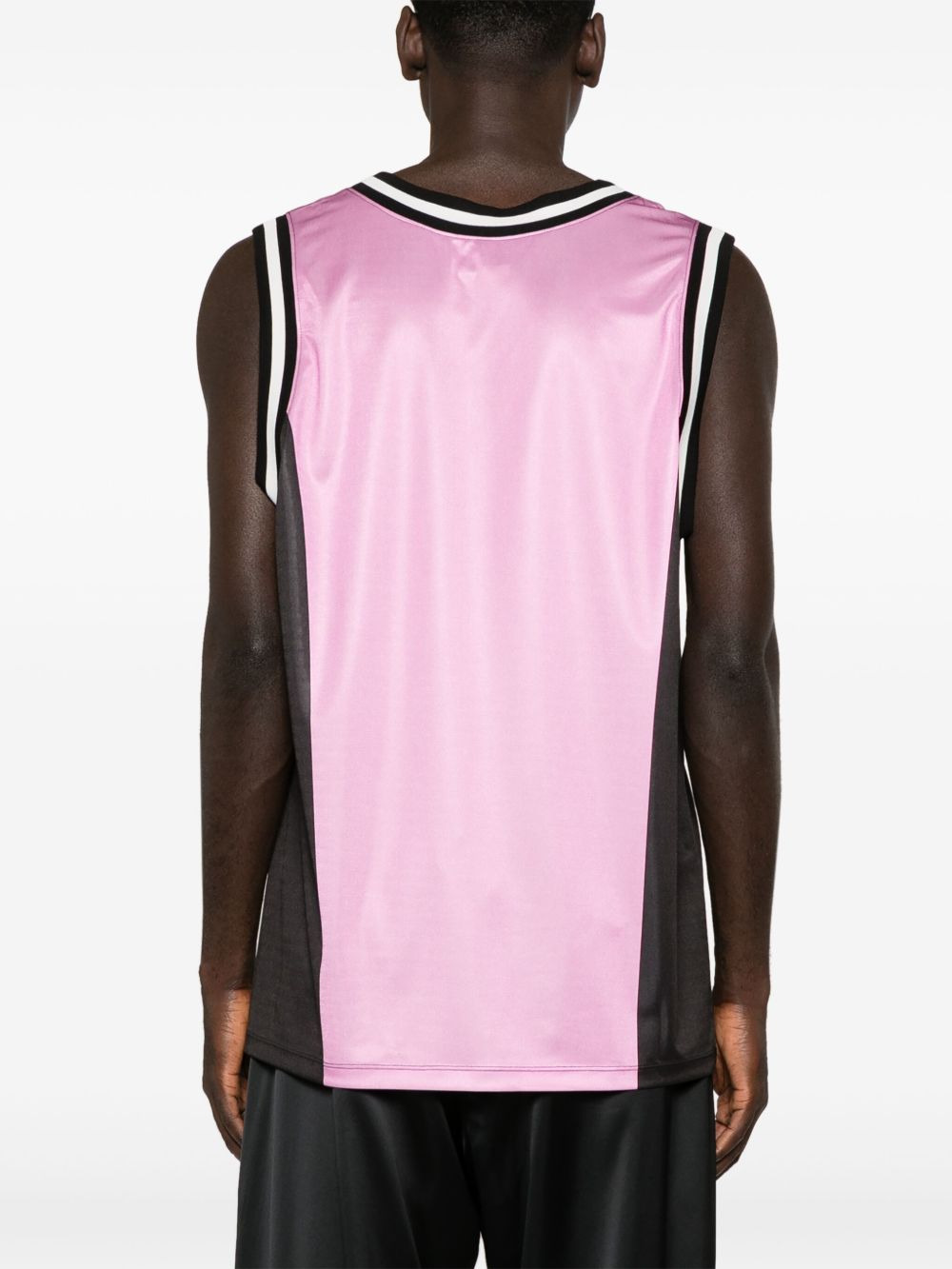 logo-print jersey tank top - 4