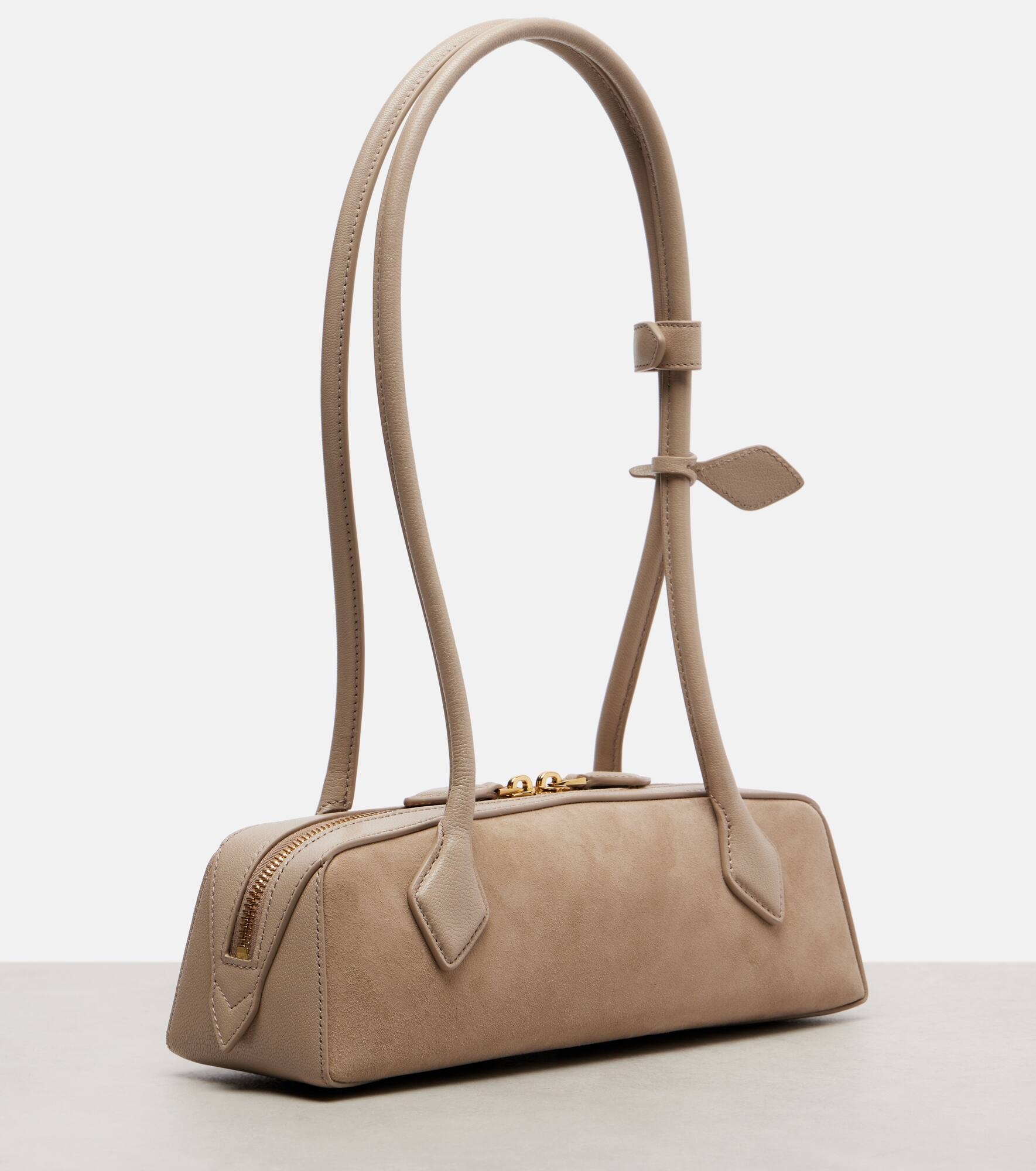 Le Teckel Small suede shoulder bag - 4