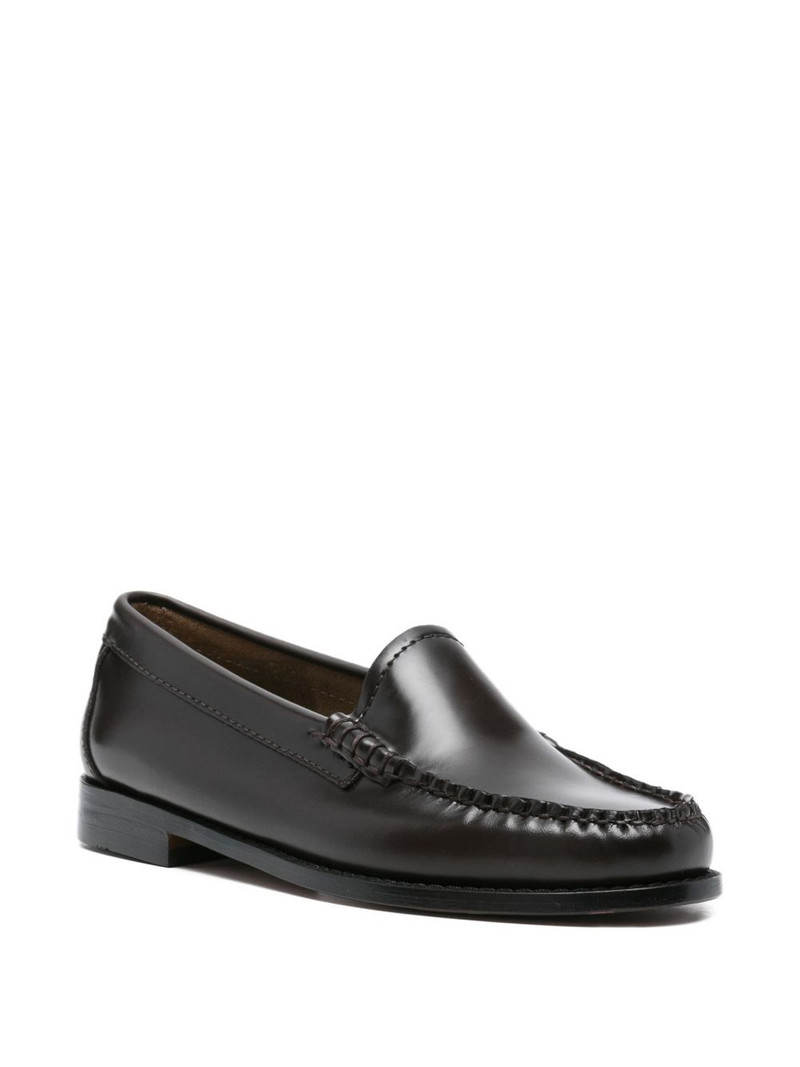 G.H.BASS leather almond-toe loafers outlook