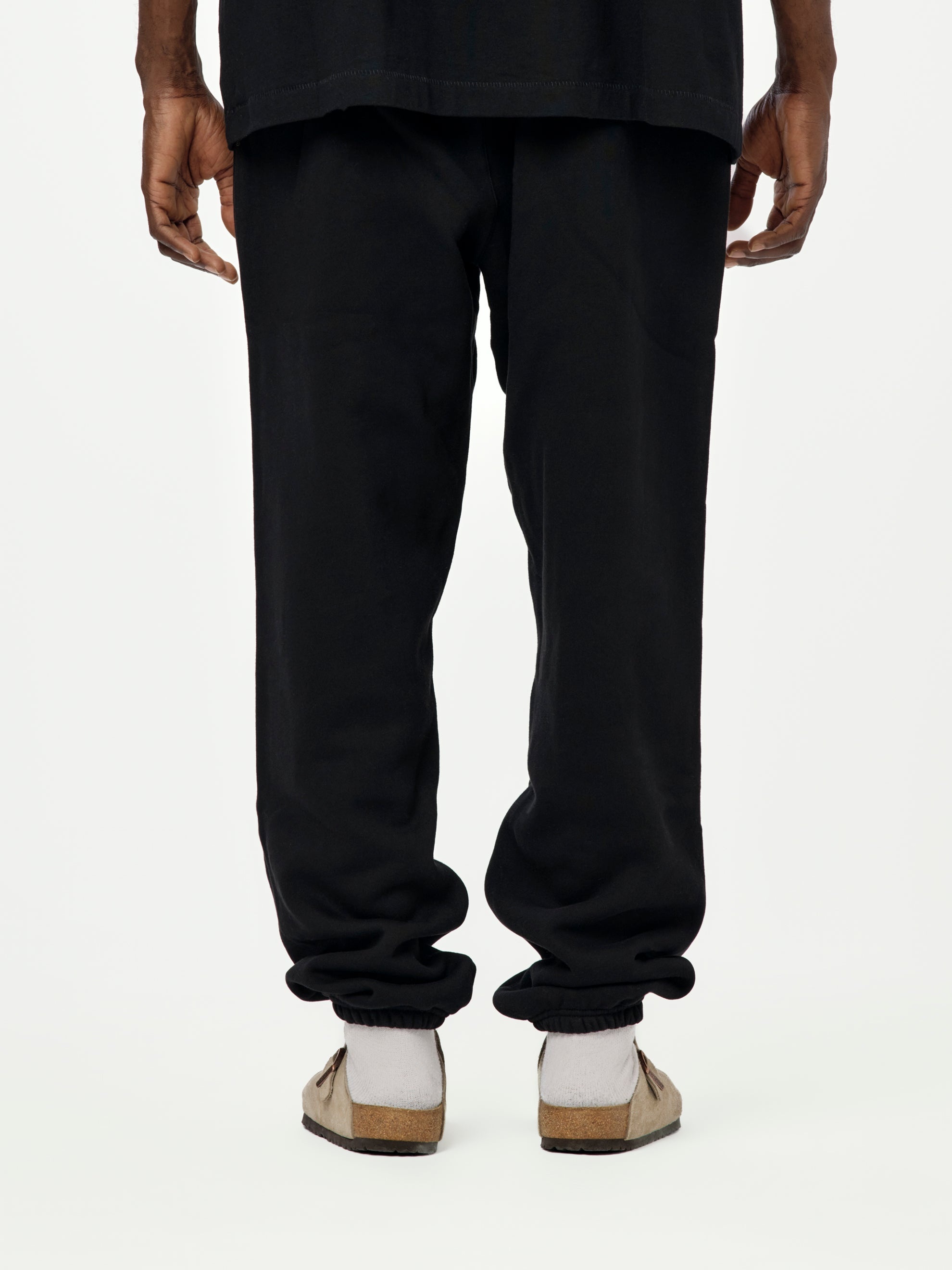 FLEECE ESSENTIAL SWEATPANT (BLACK) - 3