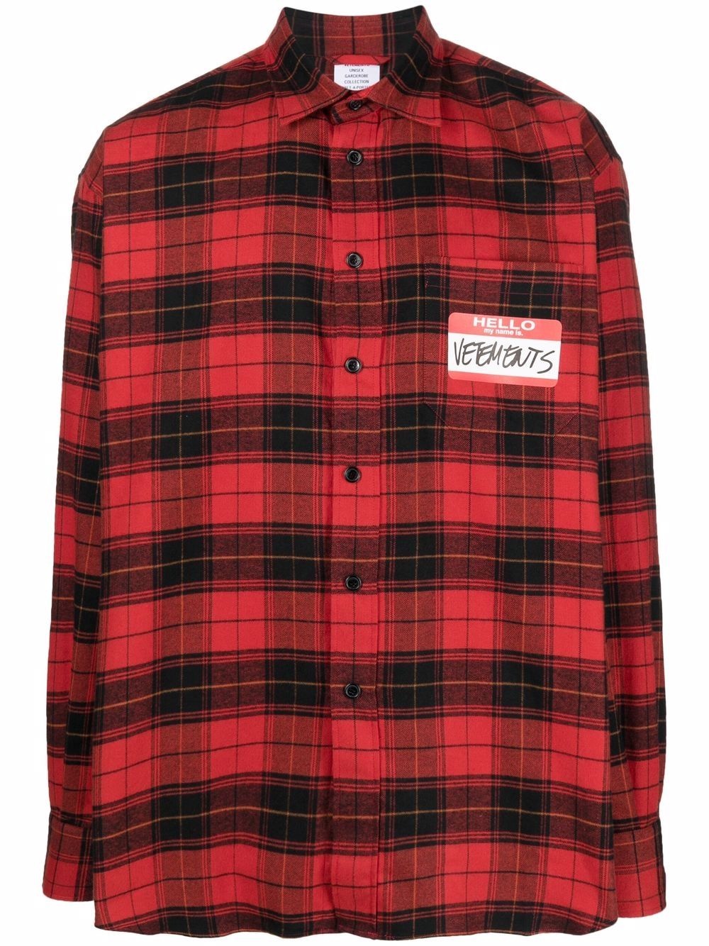 'Hello My Name Is' checked shirt - 1