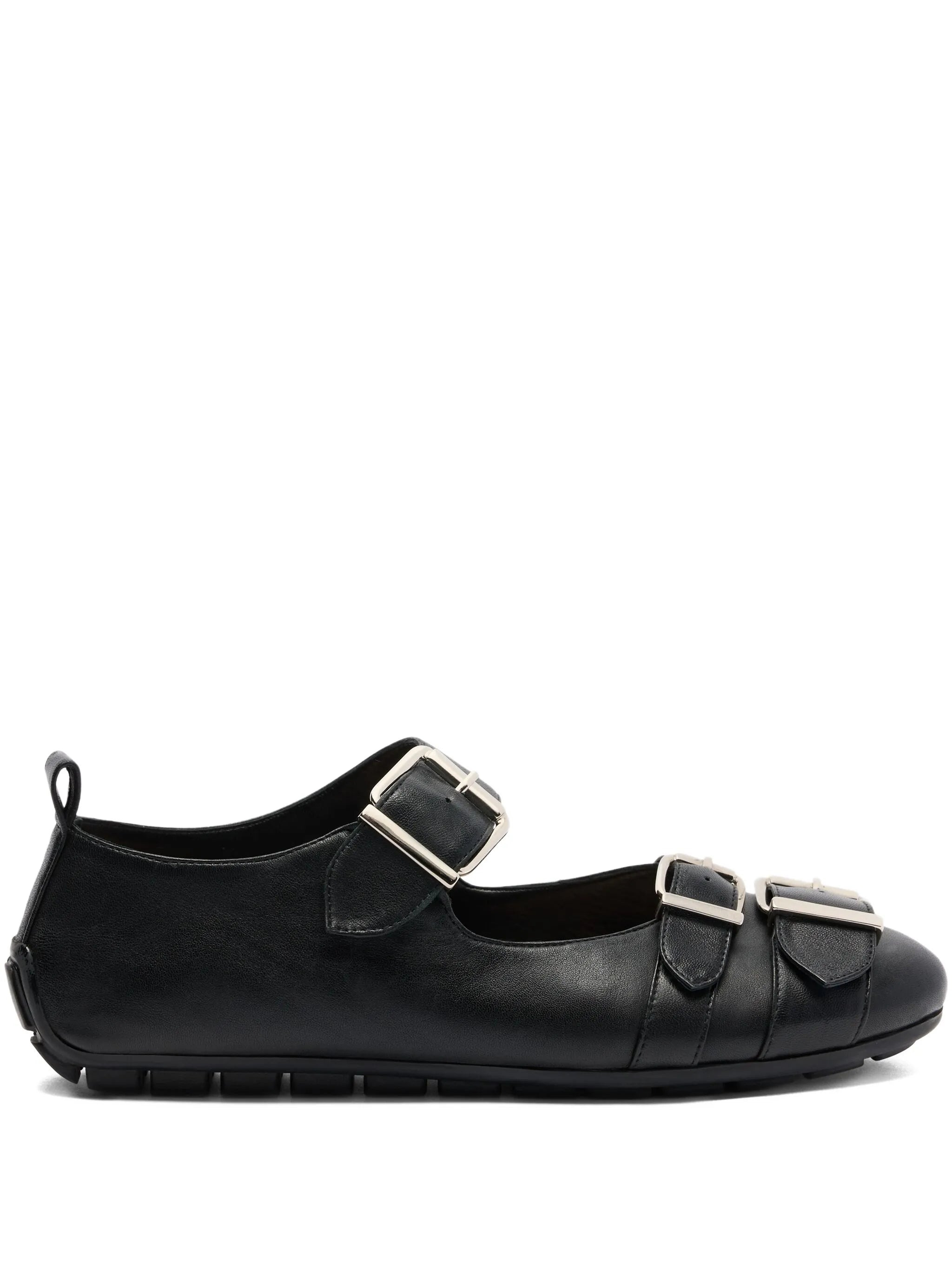 double-buckle ballet flats - 1