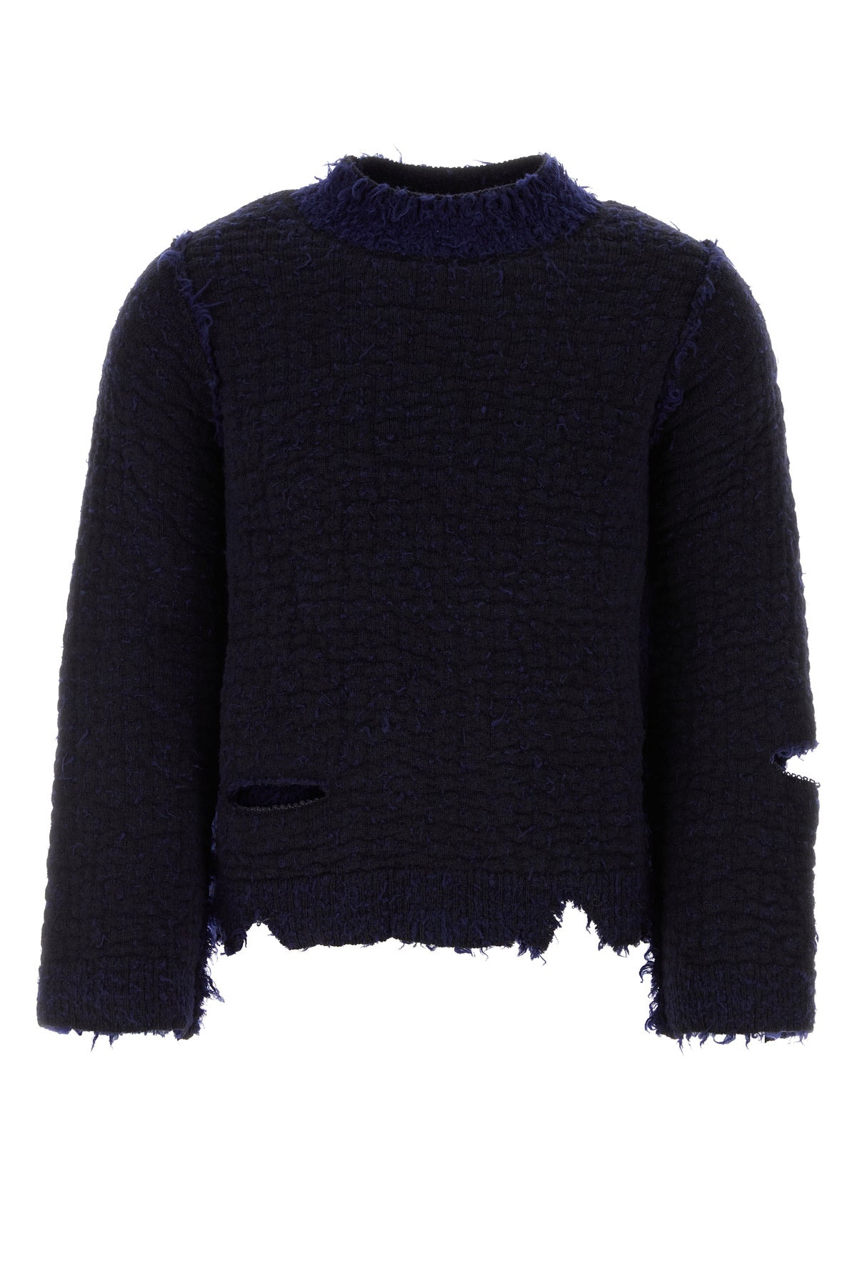 Two-tone wool blend sweater - 1