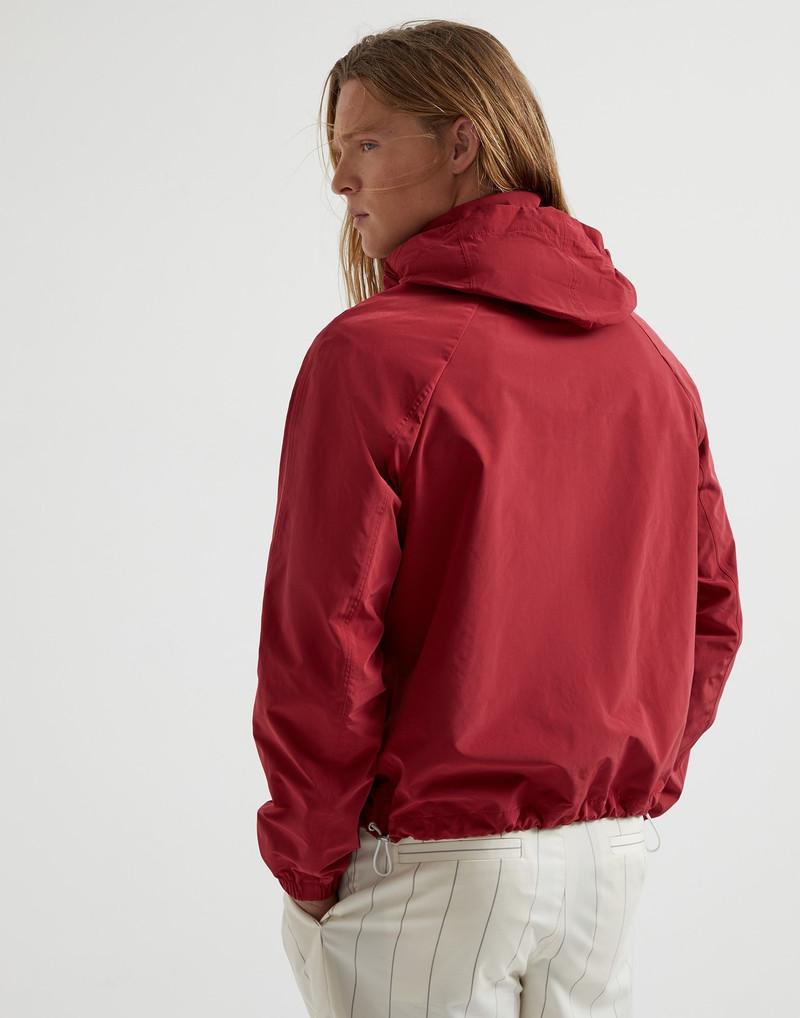 Brunello Cucinelli Water-resistant microfiber unlined outerwear jacket with packable hood and heat-bonded seams outlook