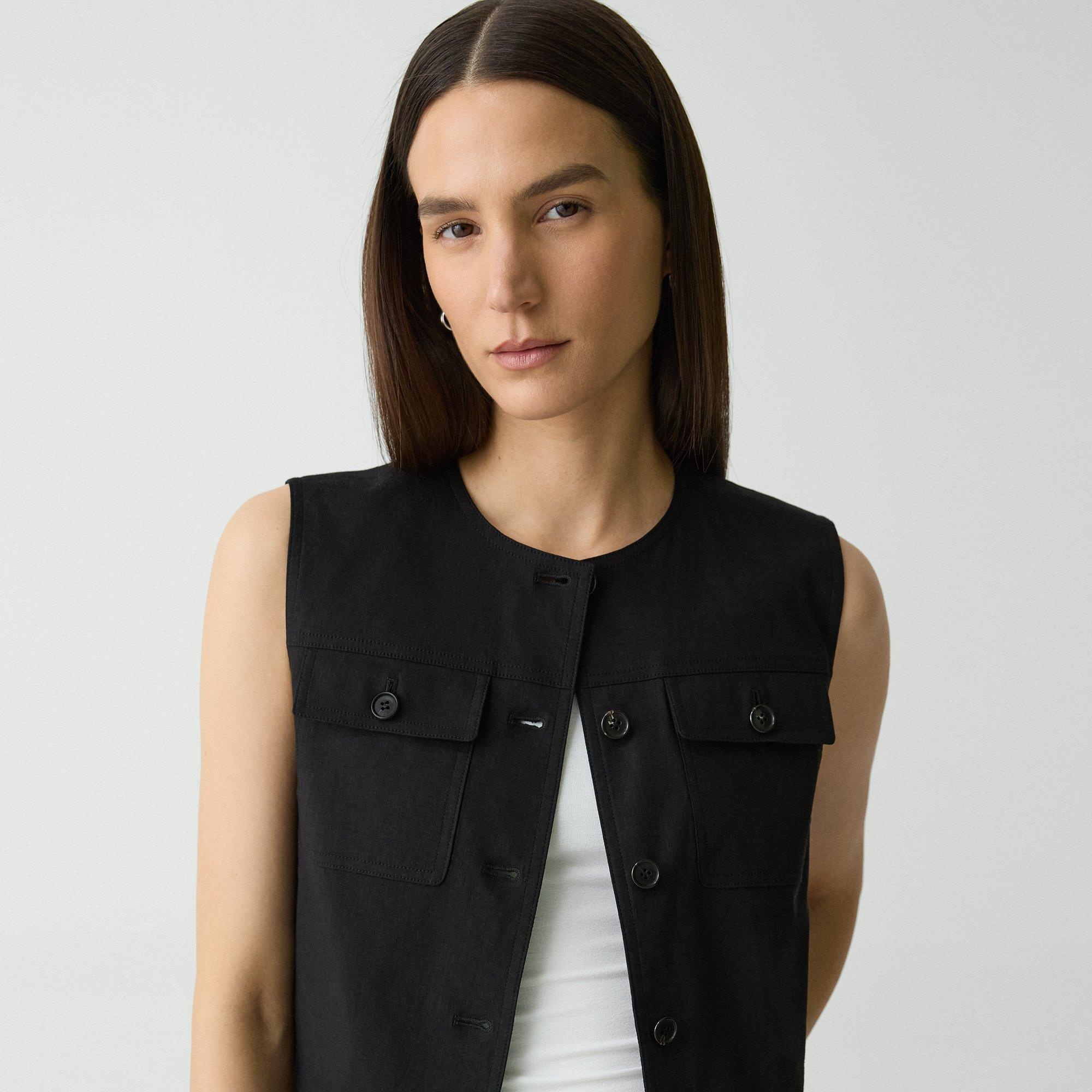 Trucker Vest in Good Linen - 5