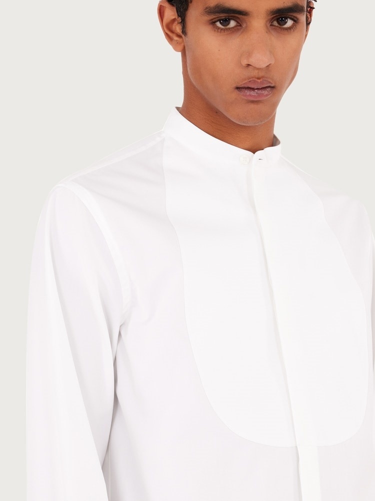 COTTON STRETCH TUXEDO SHIRT - 4