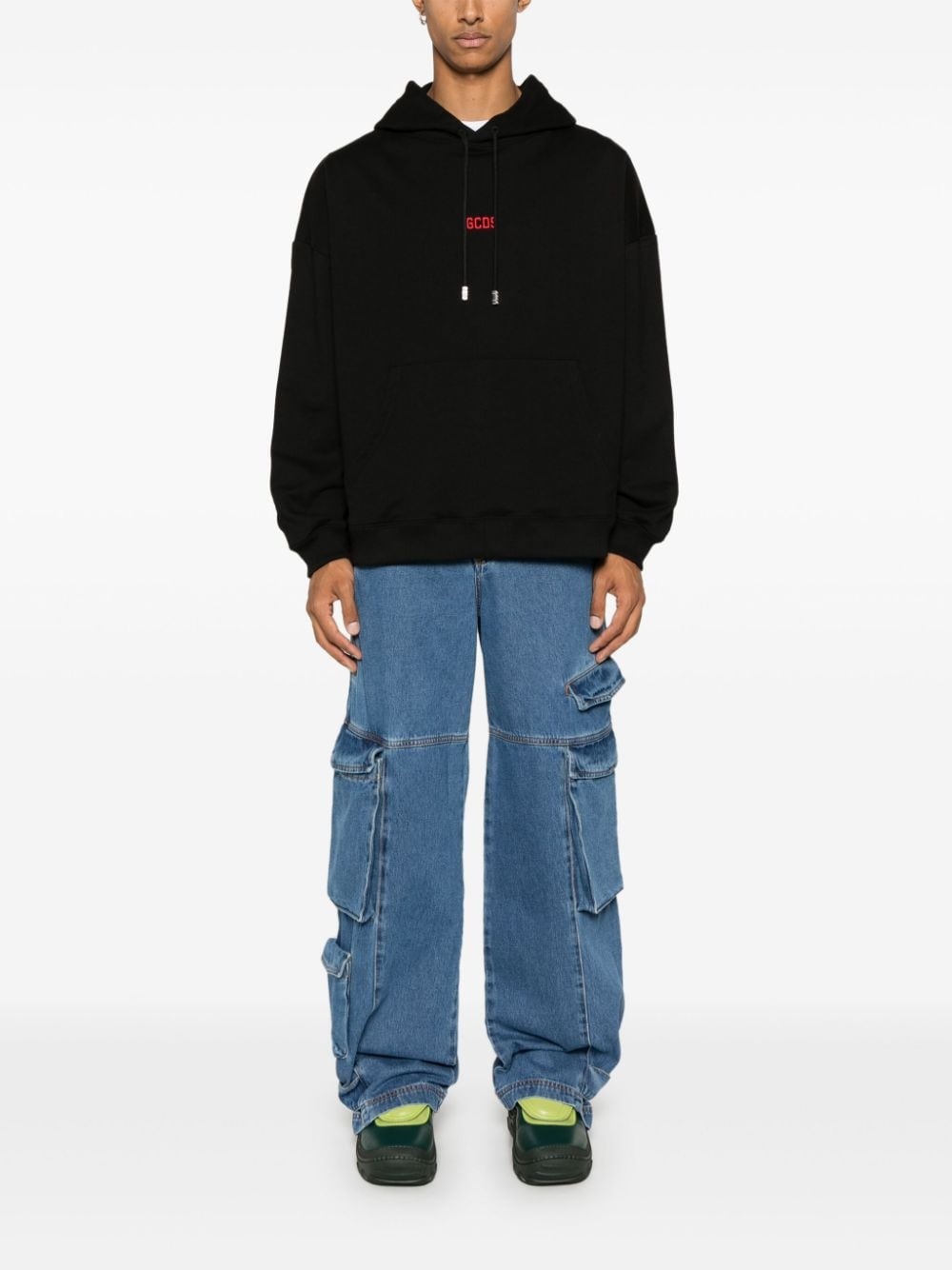 clawn-print hoodie - 2