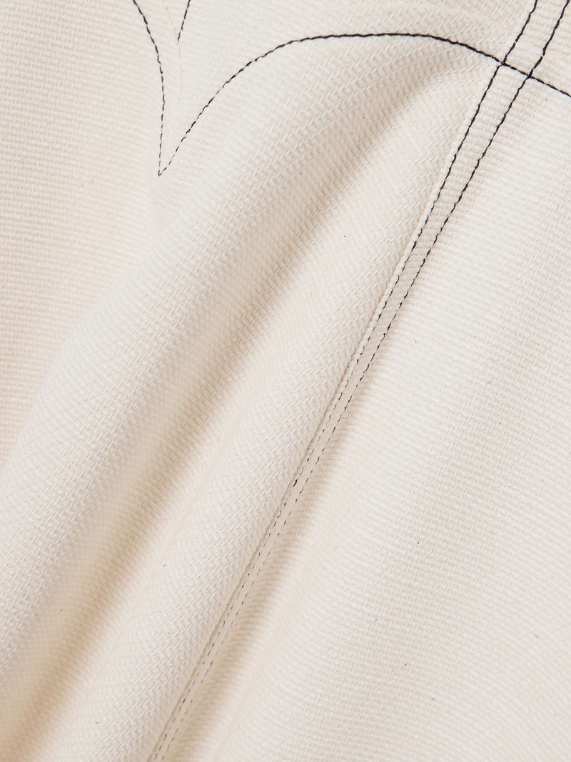 Jody paneled topstitched denim midi dress 4