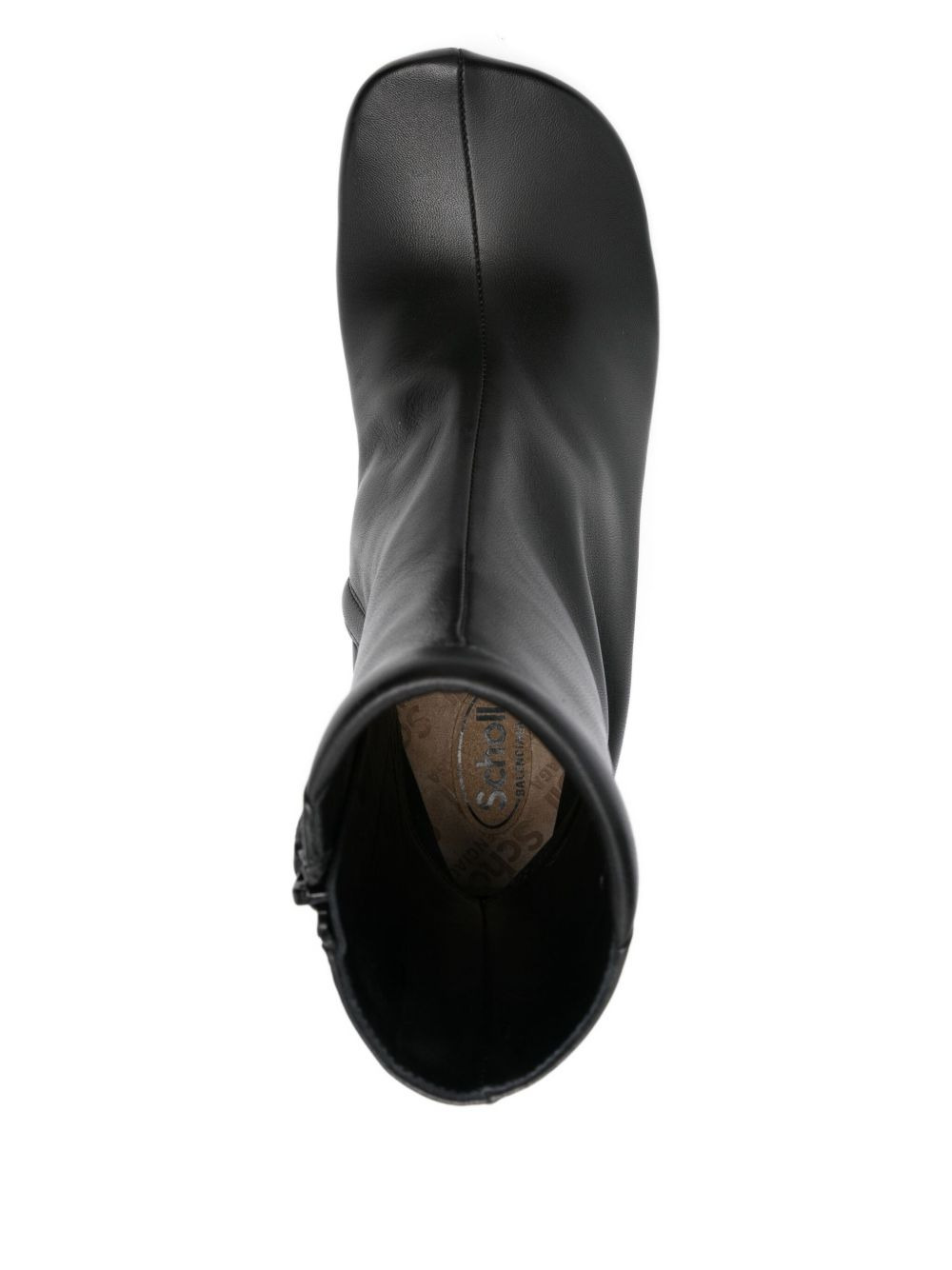 75mm leather square-toe boots - 4