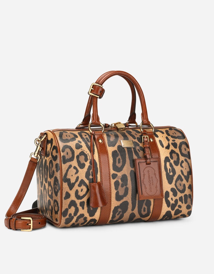 Leopard-print Crespo handbag with branded plate - 3