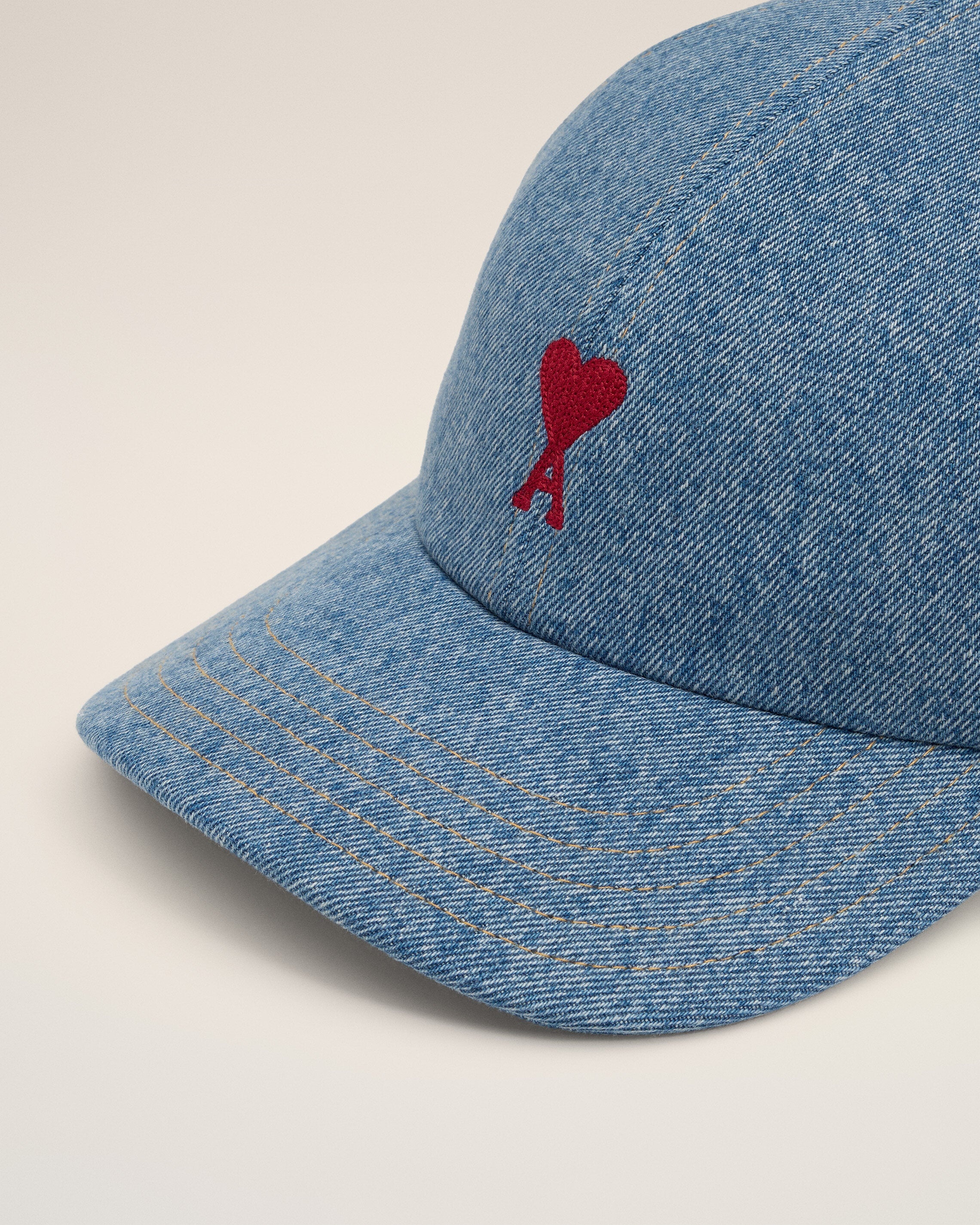 帽子 amiparis AMI PARIS Logo-Embroidered Cotton-Twill Baseball Cap for Men