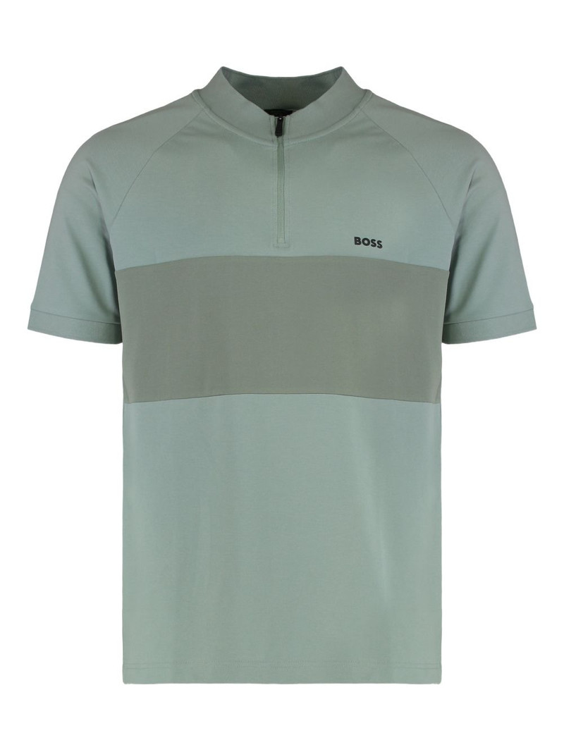 zip-fastening polo shirt 1