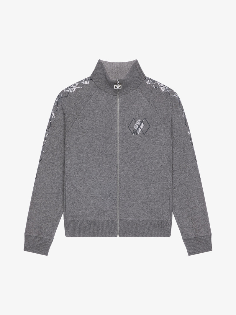 TRACKSUIT JACKET IN FLEECE AND SEQUINS 1