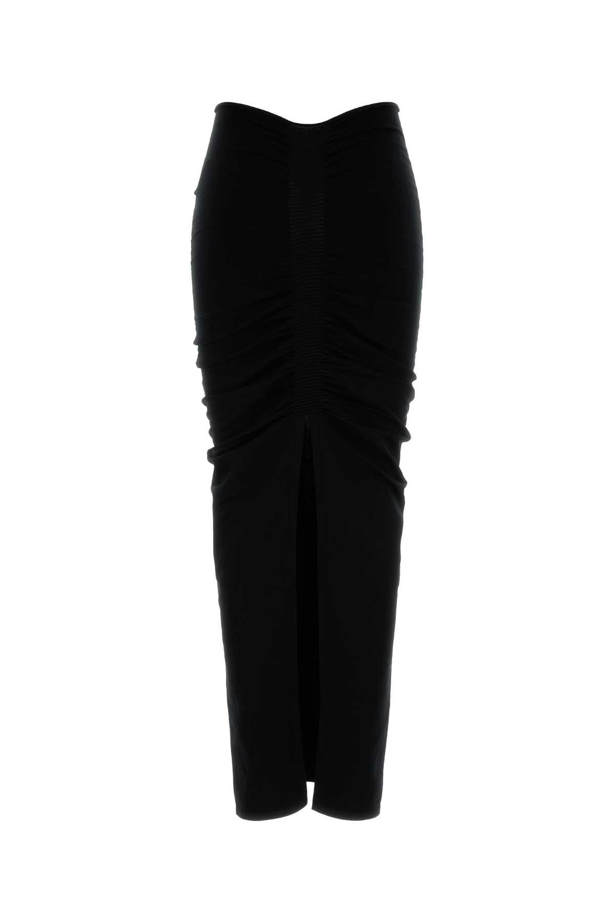 Alexander Wang Women Black Stretch Cupro Blend Skirt - 2