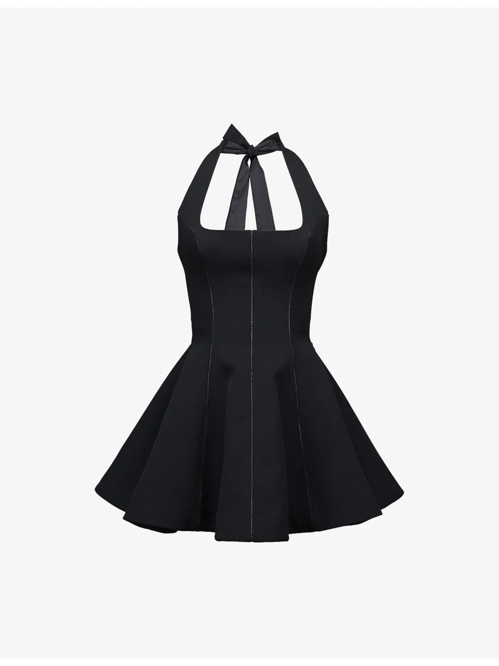 Loulette Halterneck Stretch-Crepe Mini Dress - 1