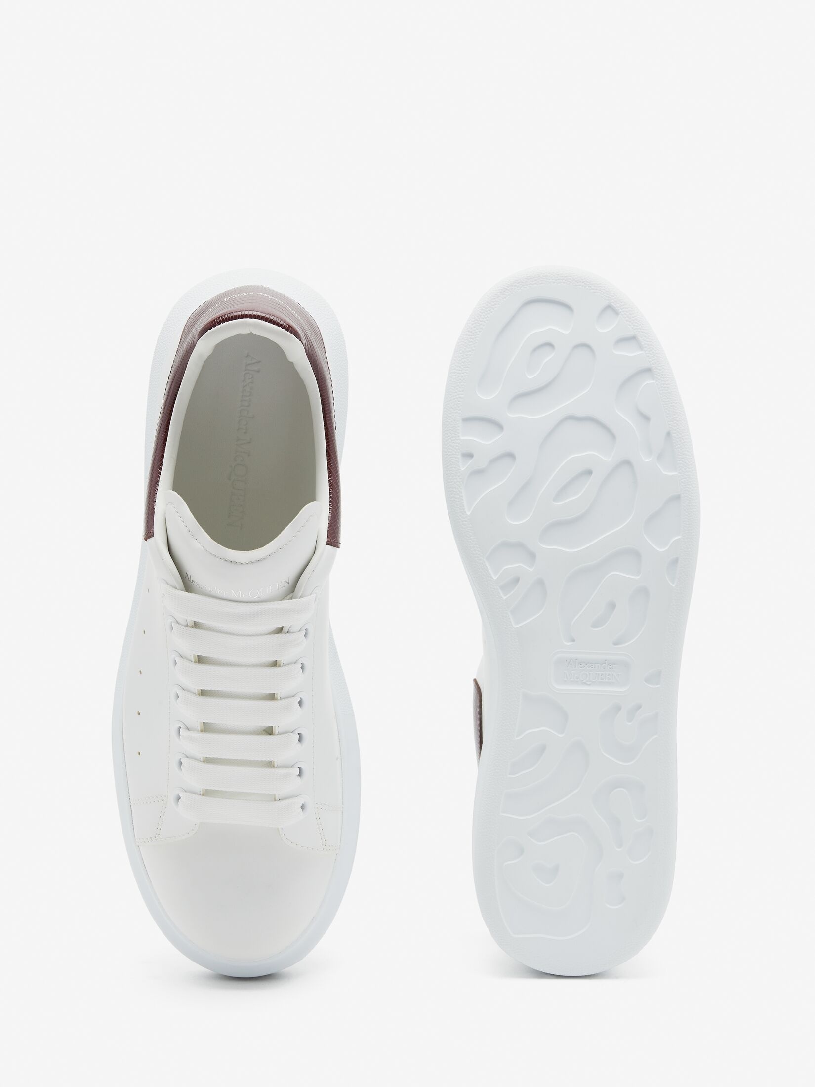 Men's Oversized Sneaker in White/burgundy - 4